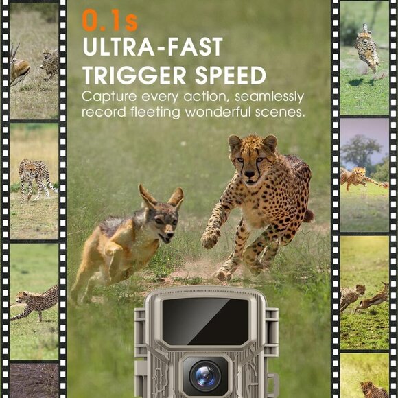 WiFi Trail Camera 4K 64MP with Night Vision - 64GB Memory Card, 130° Wide Angle - Picture 8 of 8